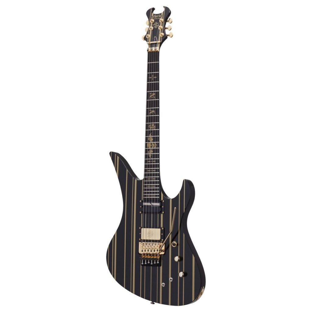 Schecter Synyster Custom-S Gloss Black w/Gold Stripes