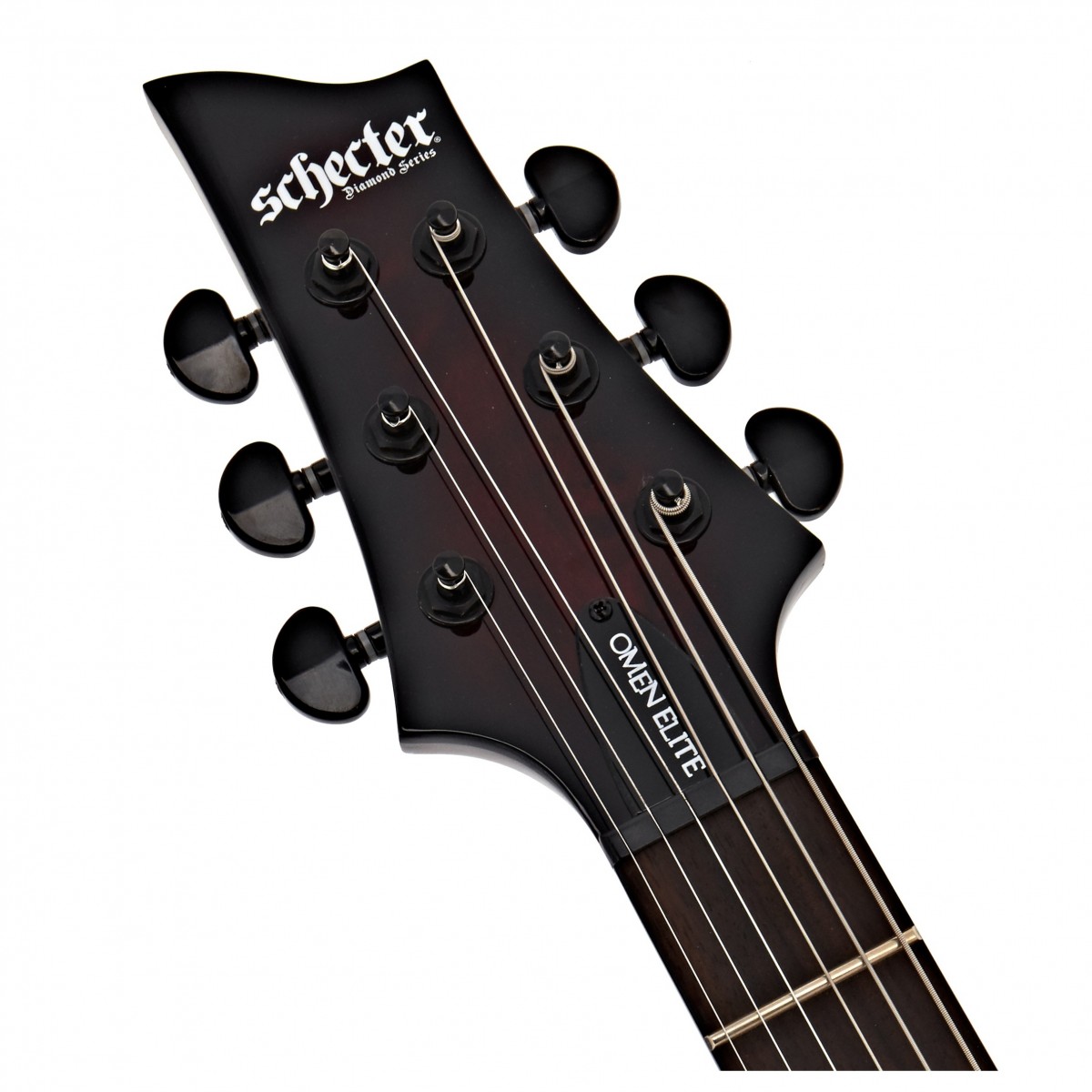 Schecter Omen Elite-6 Left Handed Black Cherry Burst - Image 4