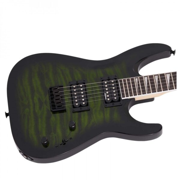 Jackson JS Series Dinky Arch Top JS32Q DKA HT Transparent Green Burst - Image 4