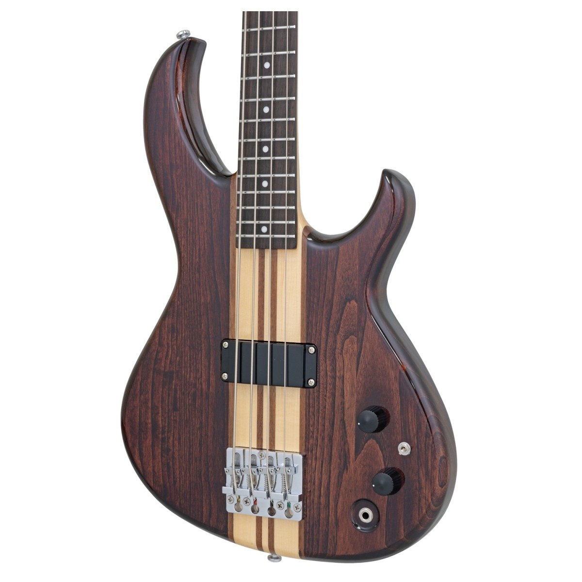 Aria SB-700 Electric Bass Guitar Walnut - Image 3