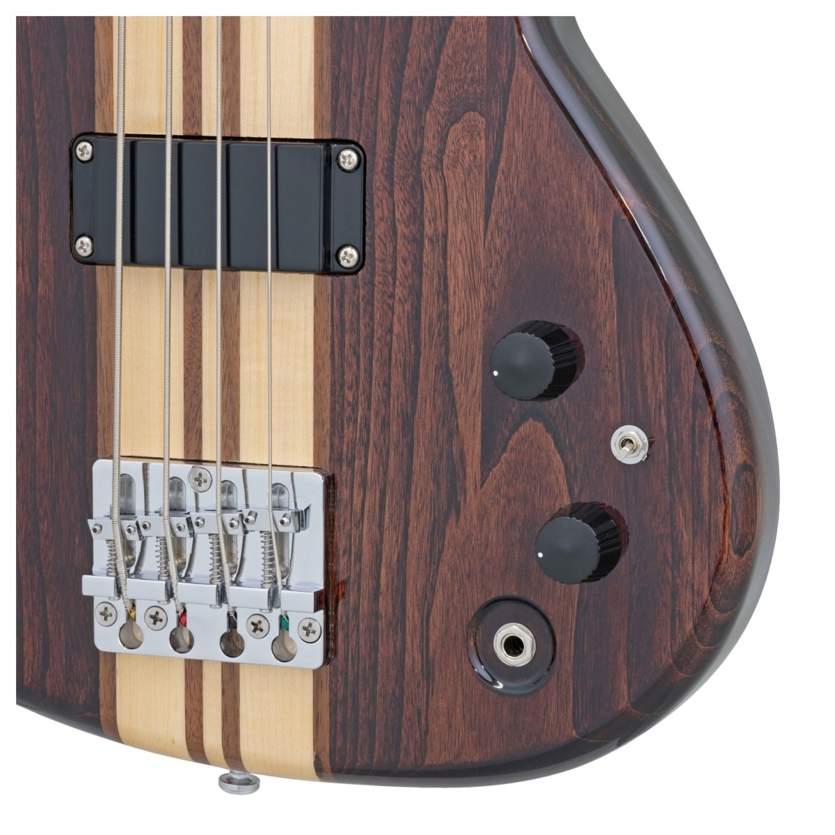Aria SB-700 Electric Bass Guitar Walnut - Image 4
