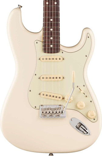 Fender American Professional Stratocaster Electric Guitar in Olympic White, Rosewood Fingerboard - Image 2