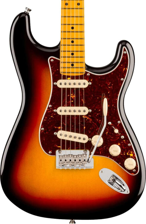 Fender American Professional Stratocaster Electric Guitar in 3-Colour Sunburst, Maple Fingerboard - Image 1