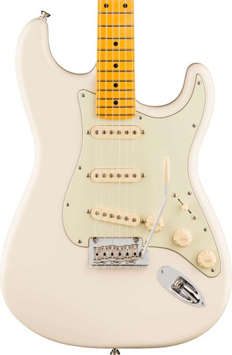 Fender American Professional Stratocaster Electric Guitar in Olympic White, Maple Fingerboard - Image 2