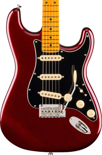 Fender American Professional Stratocaster Electric Guitar in Oxblood, Maple Fingerboard - Image 2