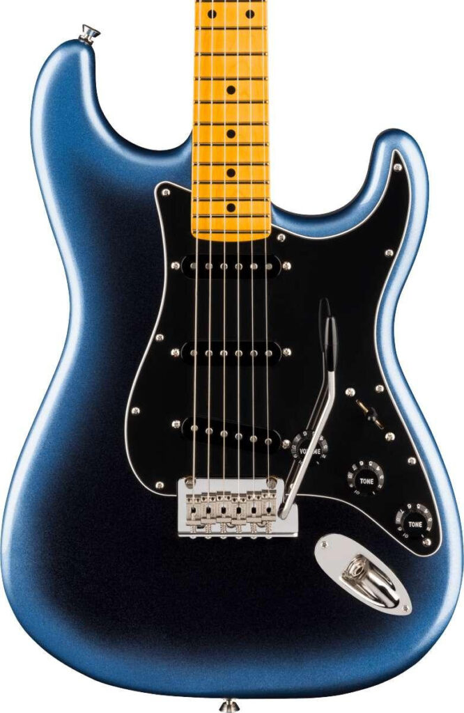Fender American Professional Stratocaster Electric Guitar in Dark Night, Maple Fingerboard