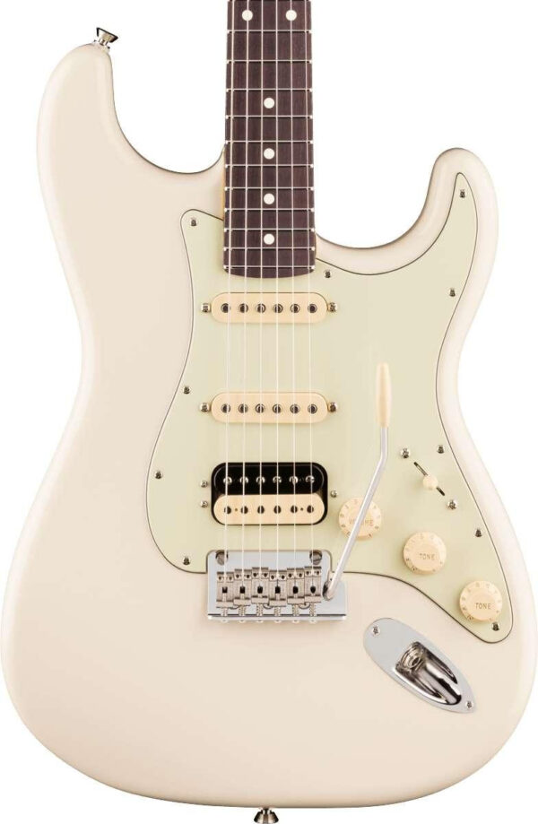 Fender American Professional Stratocaster HSS Electric Guitar in Olympic White, Rosewood Fingerboard - Image 1