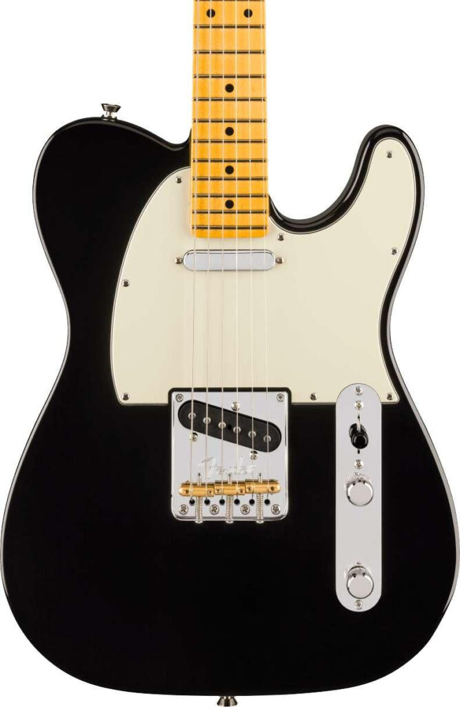 Fender American Professional Telecaster Electric Guitar in Black, Maple Fingerboard