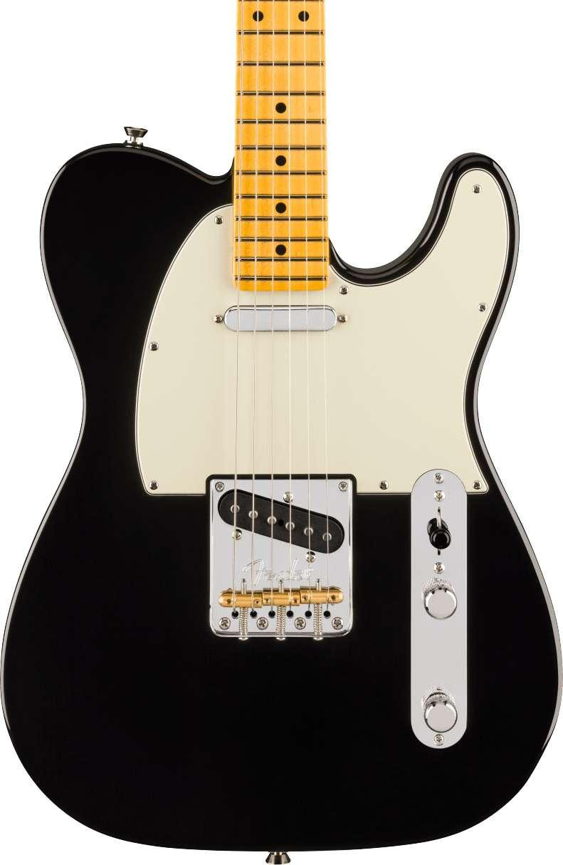 Fender American Professional Telecaster Electric Guitar in Black, Maple Fingerboard - Image 1