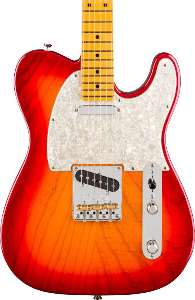 Fender American Professional Telecaster Electric Guitar in Aged Cherry Burst, Maple Fingerboard