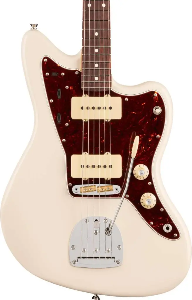 Fender American Professional Jazzmaster Electric Guitar in Olympic White, Rosewood Fingerboard
