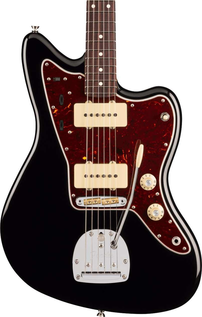 Fender American Professional Jazzmaster Electric Guitar in Black, Rosewood Fingerboard - Image 1