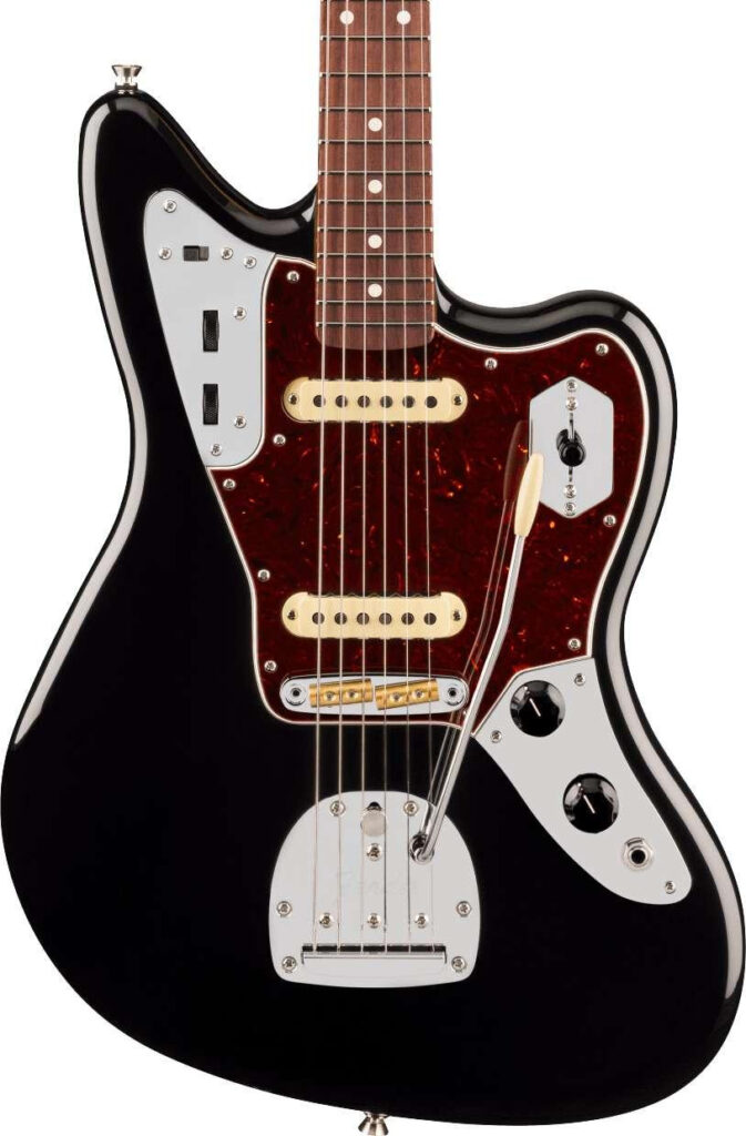 Fender American Professional Jaguar Electric Guitar in Black, Rosewood Fingerboard