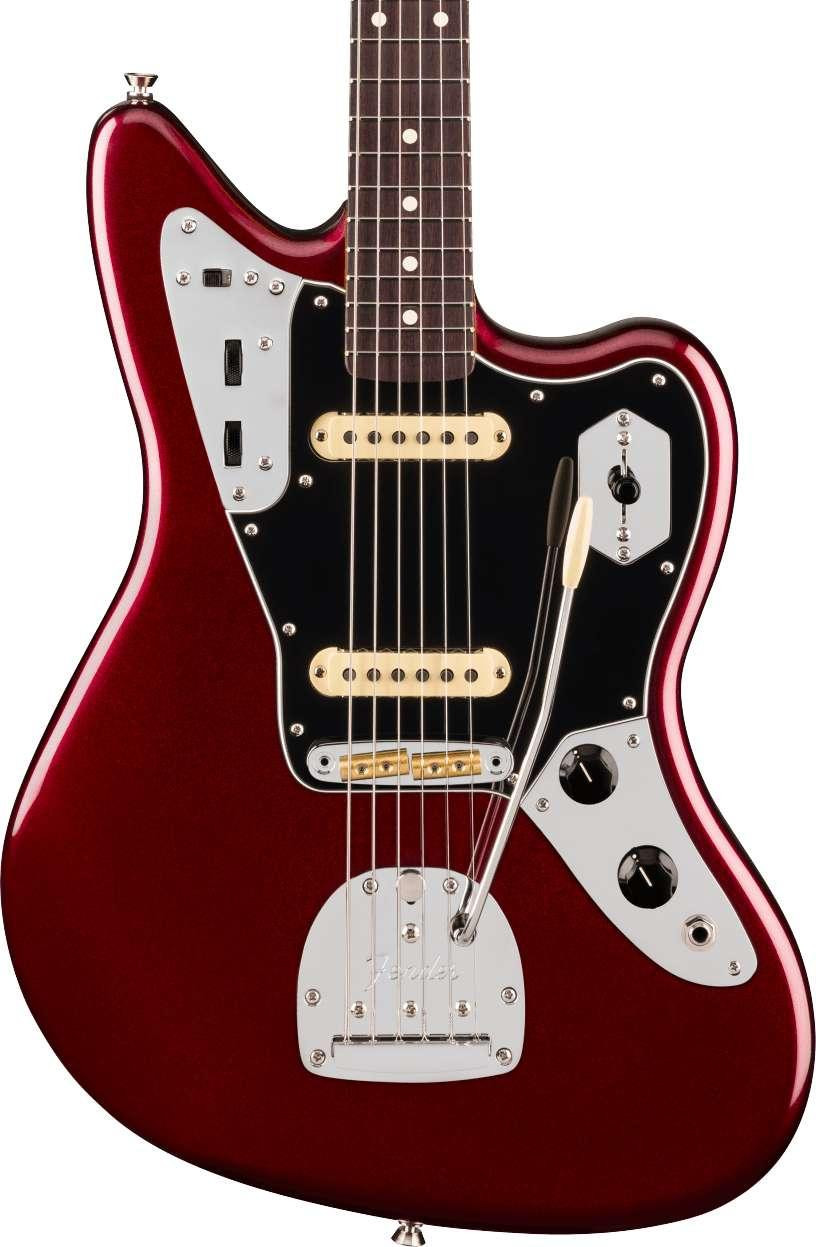 Fender American Professional Jaguar Electric Guitar in Oxblood, Rosewood Fingerboard - Image 1