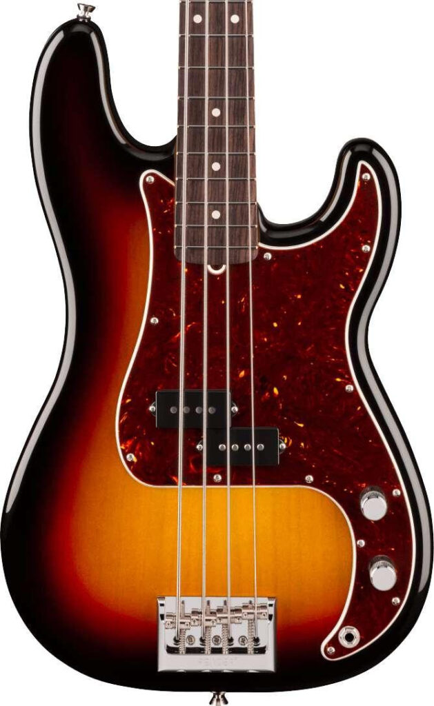 Fender American Professional Precision Bass Guitar in 3-Colour Sunburst, Rosewood Fingerboard