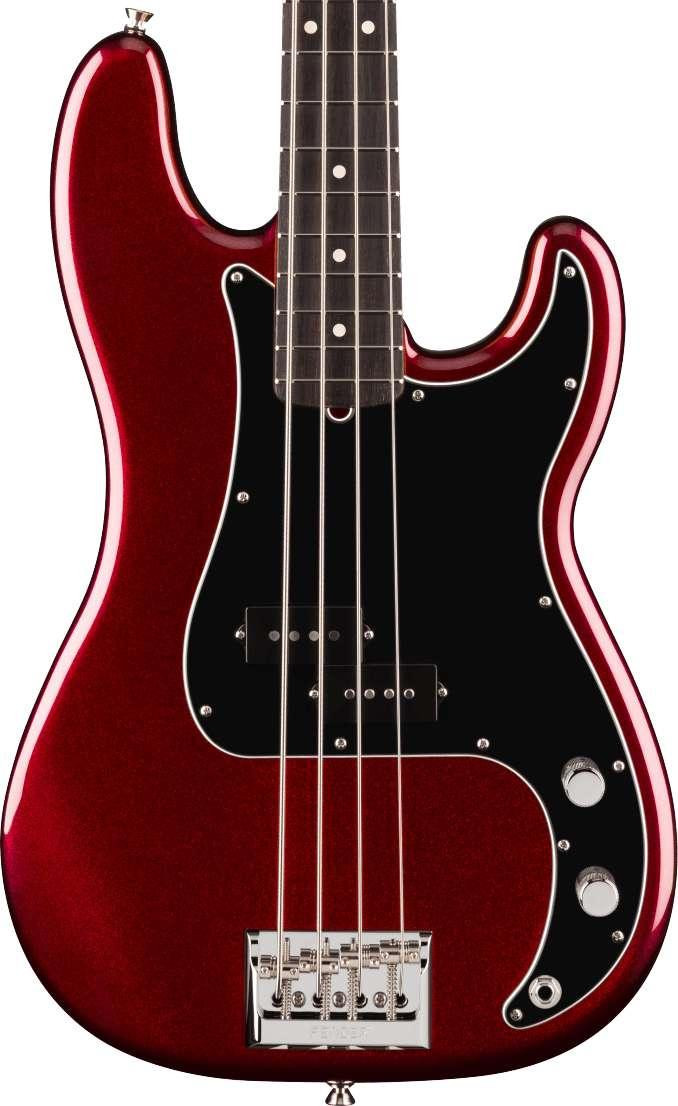 Fender American Professional Precision Bass Guitar in Oxblood, Rosewood Fingerboard - Image 1