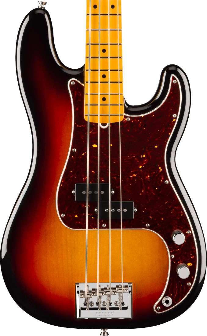 Fender American Professional Precision Bass Guitar in 3-Colour Sunburst, Maple Fingerboard - Image 1