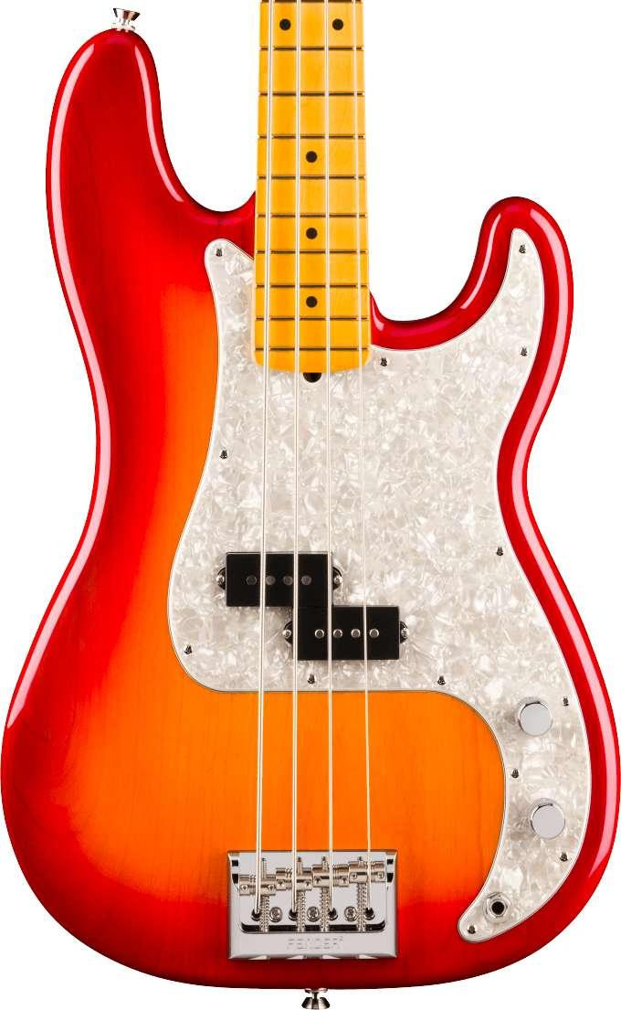Fender American Professional Precision Bass Guitar in Aged Cherry Burst, Maple Fingerboard - Image 1