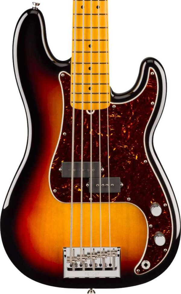Fender American Professional Precision Bass V Guitar in 3-Colour Sunburst, Maple Fingerboard - Image 1