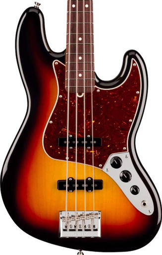 Fender American Professional Jazz Bass Guitar in 3-Colour Sunburst, Rosewood Fingerboard - Image 2