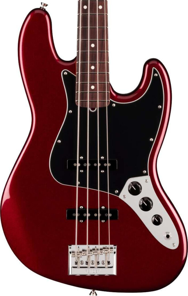 Fender American Professional Jazz Bass Guitar in Oxblood, Rosewood Fingerboard