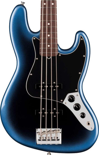 Fender American Professional Jazz Bass Guitar in Dark Night, Rosewood Fingerboard - Image 2