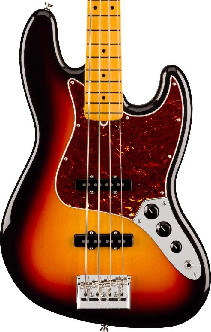 Fender American Professional Jazz Bass Guitar in 3-Colour Sunburst, Maple Fingerboard - Image 1