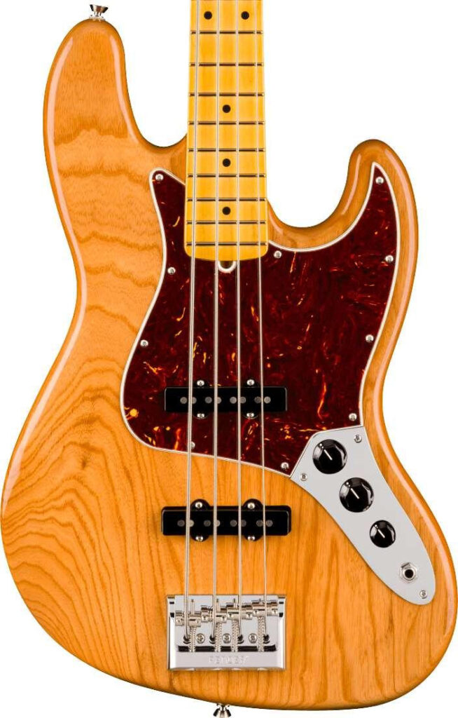 Fender American Professional Jazz Bass Guitar in Natural, Maple Fingerboard