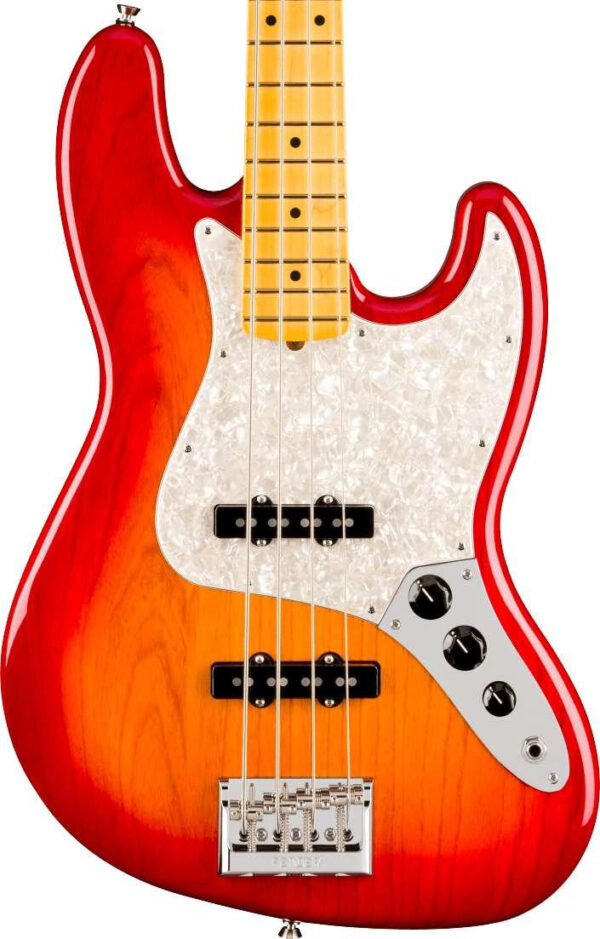 Fender American Professional Jazz Bass Guitar in Aged Cherry Burst, Maple Fingerboard - Image 1
