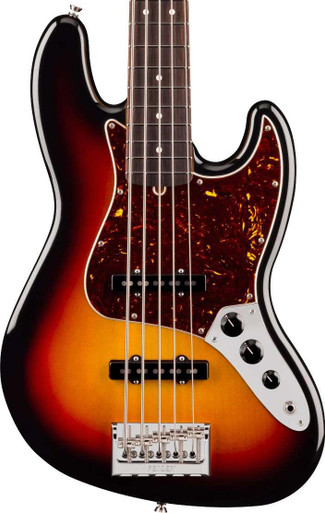 Fender American Professional Jazz Bass V Guitar in 3-Colour Sunburst, Rosewood Fingerboard - Image 2