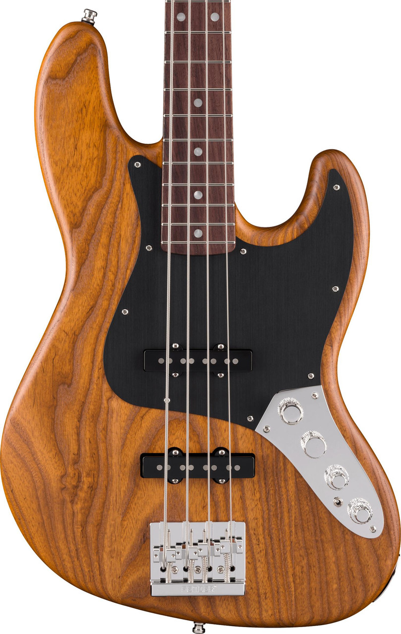 Fender Limited Edition American Ultra II Roasted Ash Jazz Bass in Natural - Image 1