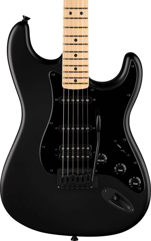 Fender Limited Edition Standard Blackout Stratocaster HSS Electric Guitar in Satin Black - Image 1
