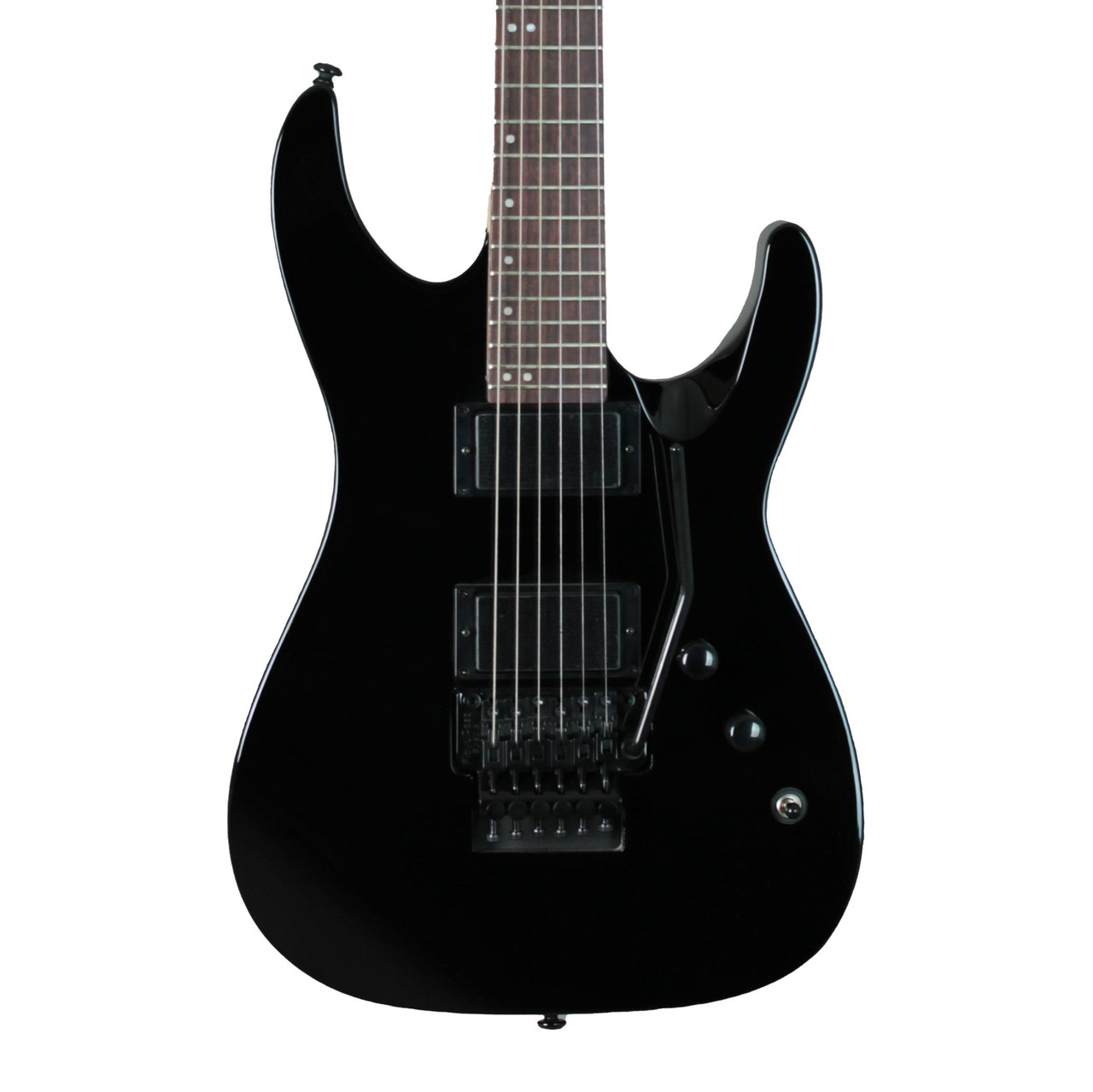 ESP LTD M-200FR Electric Guitar with Floyd Rose in Black - Image 1