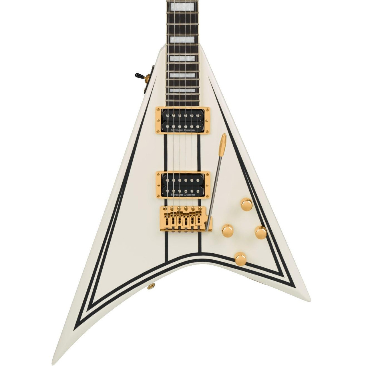 Jackson Limited Edition Legend Series Randy Rhoads CD1 Electric Guitar in Vintage White with Black Pinstripes - Image 1