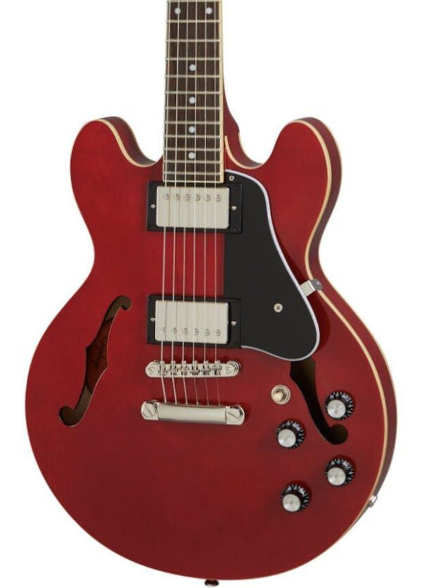 Epiphone Inspired by Gibson ES-339 Semi-Hollow Electric Guitar in Cherry, Indian Laurel Fingerboard - Image 1