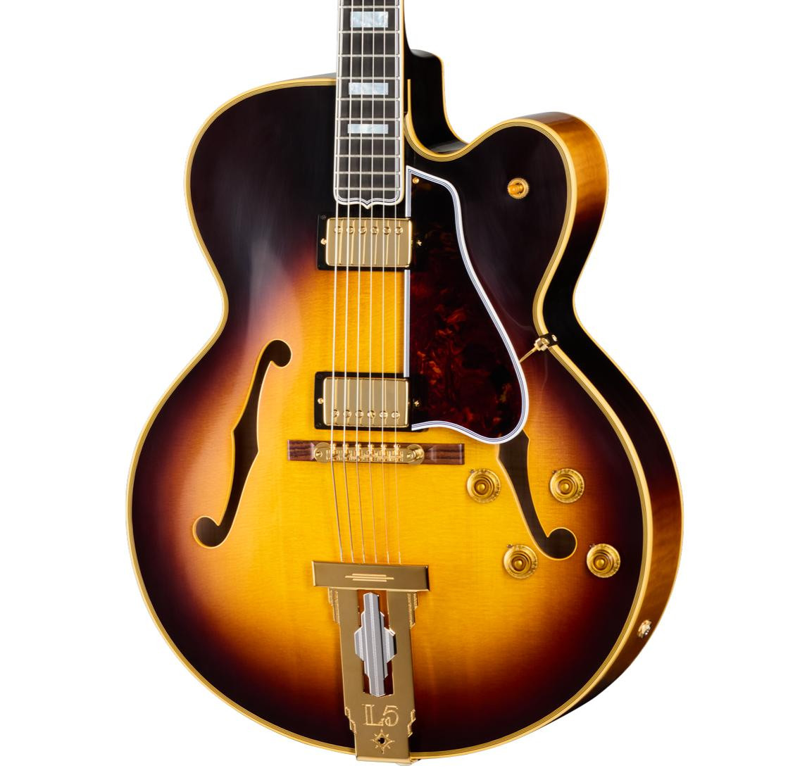Gibson Custom 1957 L-5CES Reissue Hollow Body Electric Guitar in Vintage Sunburst - Image 1