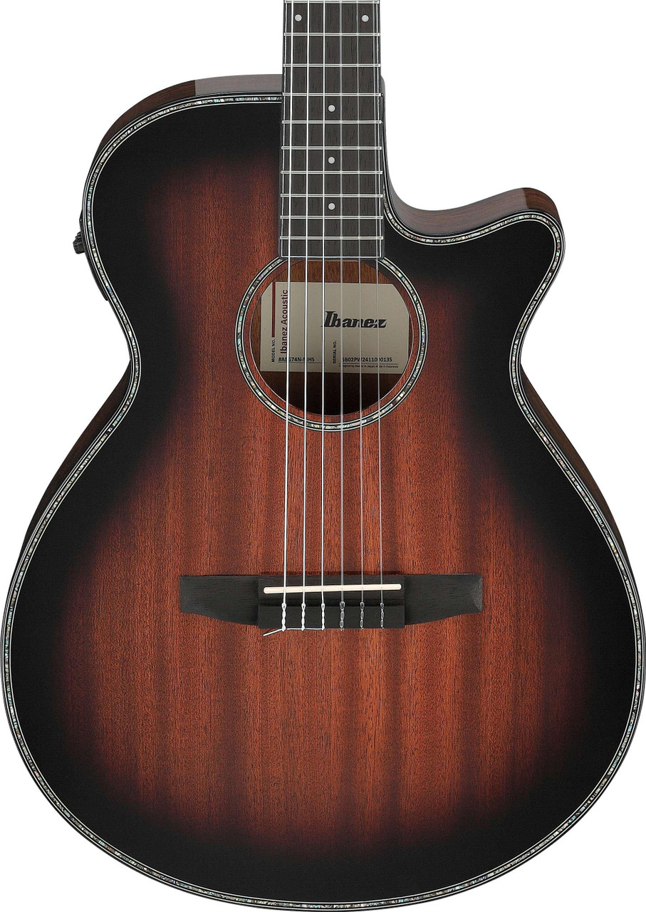 Ibanez AEG74N-MHS AEG Series Electro Acoustic Guitar in Mahogany Sunburst High Gloss - Image 1