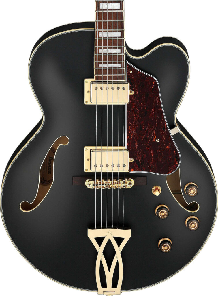 Ibanez AF75G-BKF AF Artcore Hollow-body Electric Guitar in Black Flat