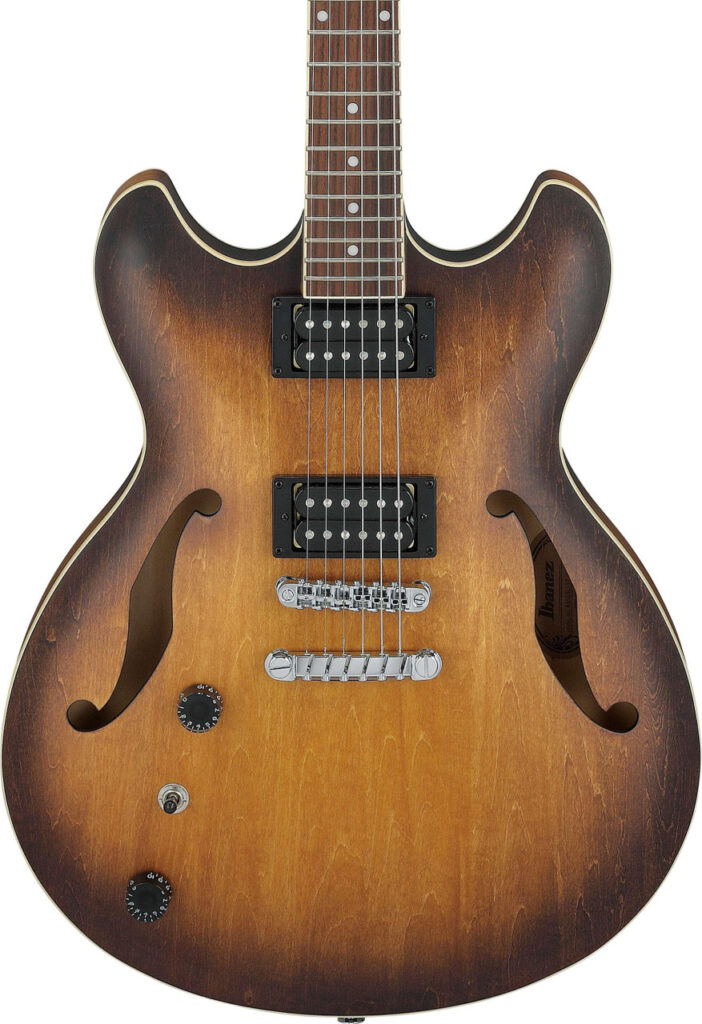 Ibanez AS53L AS Artcore Left Handed Semi-Hollow Electric Guitar in Tobacco Flat