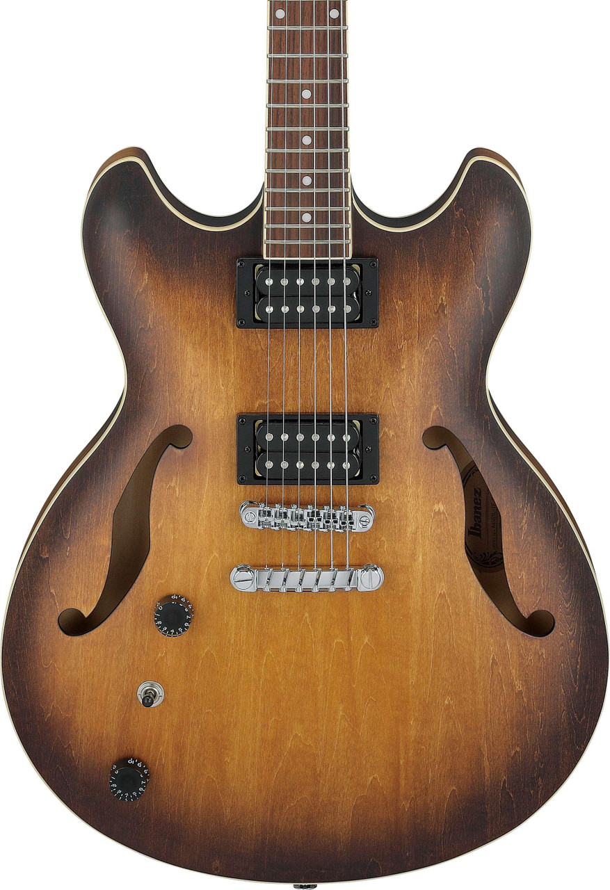 Ibanez AS53L AS Artcore Left Handed Semi-Hollow Electric Guitar in Tobacco Flat - Image 1