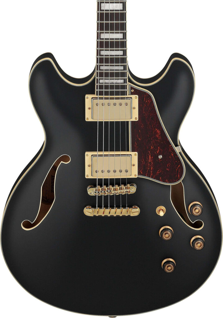 Ibanez AS73G-BKF Artcore Semi-Hollow Electric Guitar in Black Flat