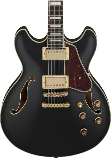 Ibanez AS73G-BKF Artcore Semi-Hollow Electric Guitar in Black Flat - Image 2