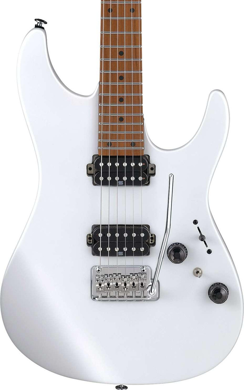 Ibanez AZ2402-PWF Prestige AZ Electric Guitar in Pearl White Flat - Image 1