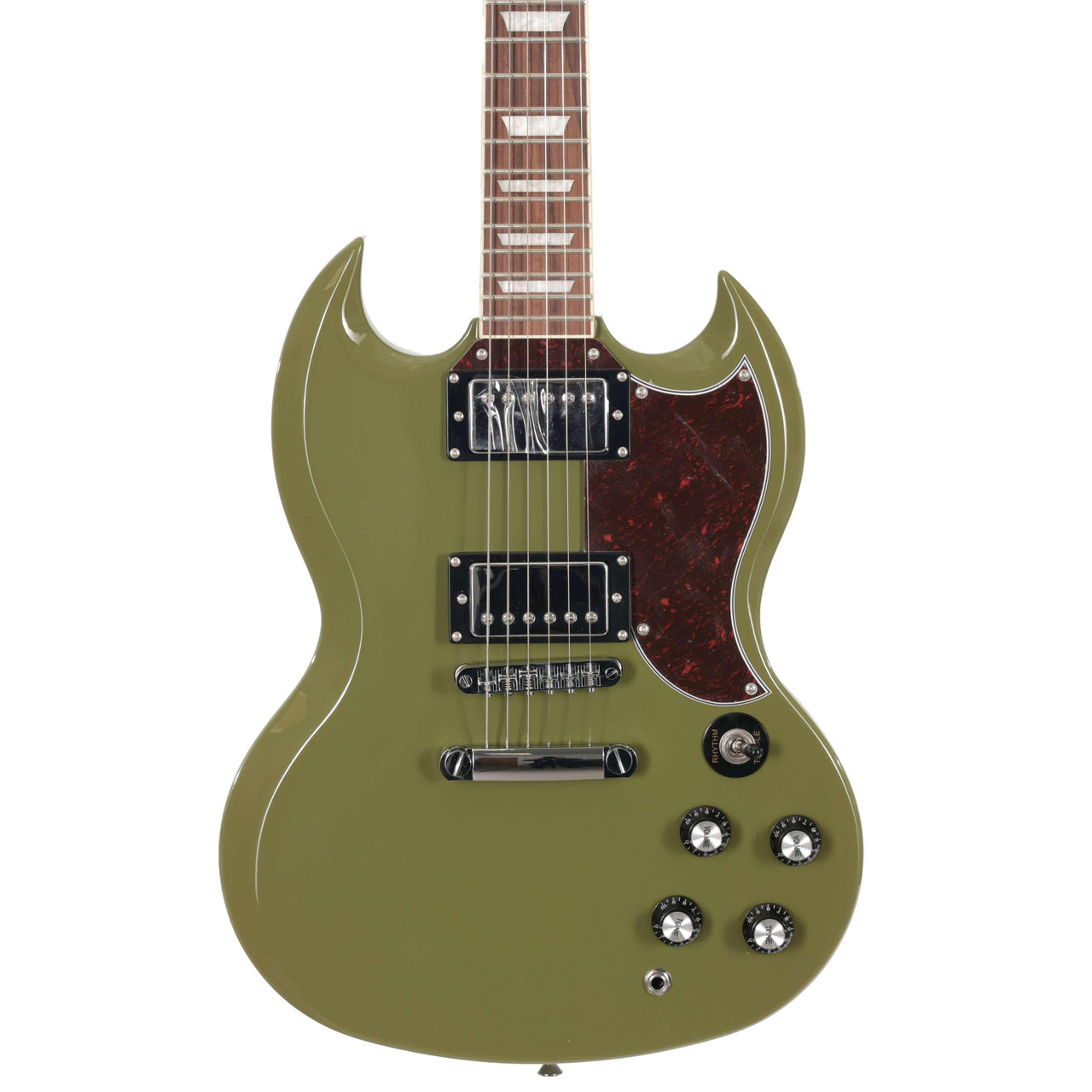 B Stock : Eastcoast GS61S Double Cut Electric Guitar in Drab Olive Green - 005 - Image 1
