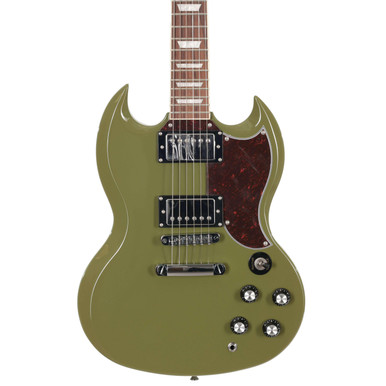 B Stock : Eastcoast GS61S Double Cut Electric Guitar in Drab Olive Green - 005 - Image 2
