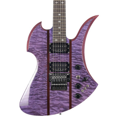 B Stock : BC Rich Legacy Series Mockingbird ST Electric Guitar with Floyd Rose in Transparent Purple - 001 - Image 2