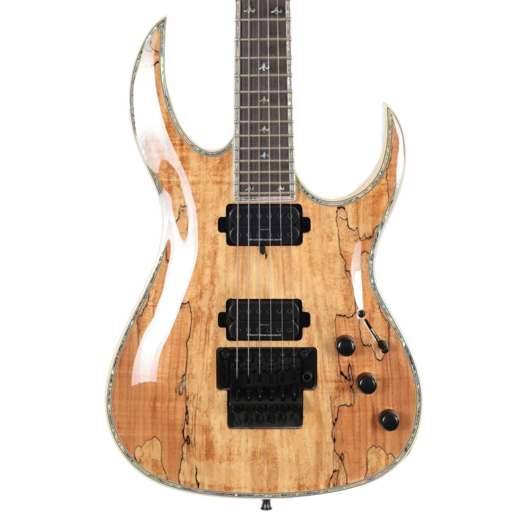 B Stock : BC Rich Prophecy Series Shredzilla Exotic Archtop Electric Guitar with Floyd Rose in Spalted Maple - 001