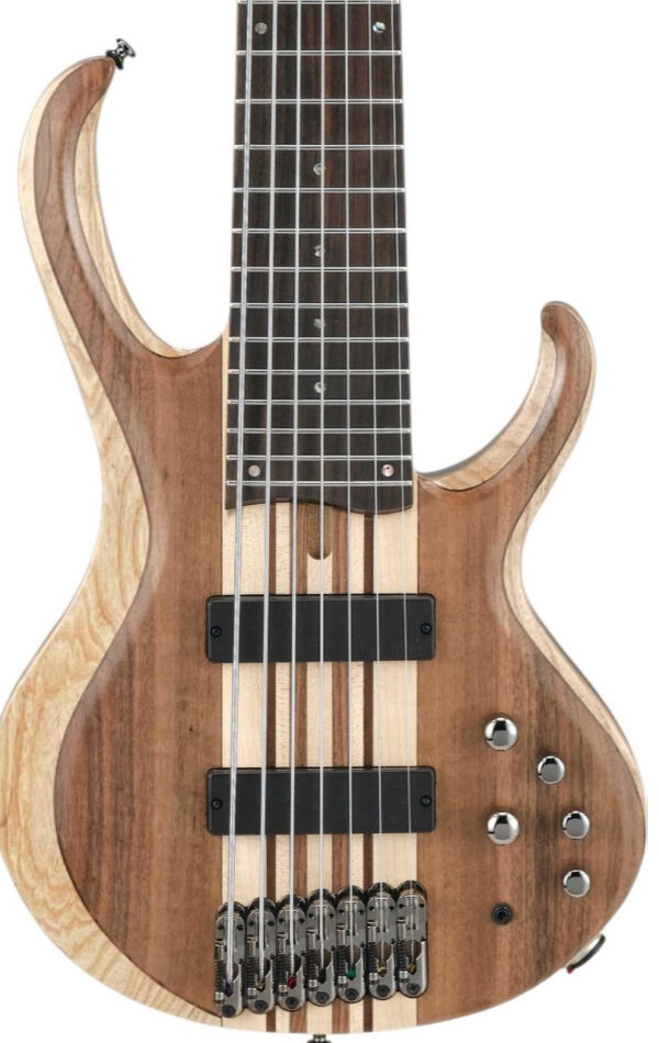 Ibanez BTB747-NTL BTB 7-String Bass Guitar in Natural Low Gloss - Image 1