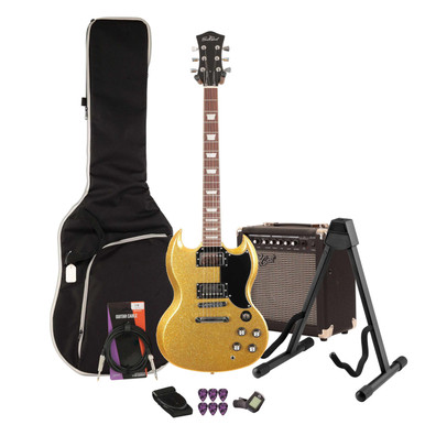 Eastcoast GS61S Electric Guitar Starter Pack in Midas Sparkle with 15W Amp & Accessories - Image 2