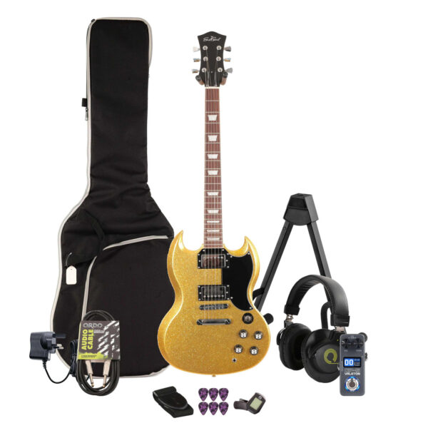 EastCoast GS61S Electric Guitar in Midas Sparkle Multi-FX & Modelling Bundle with Accessories - Image 1